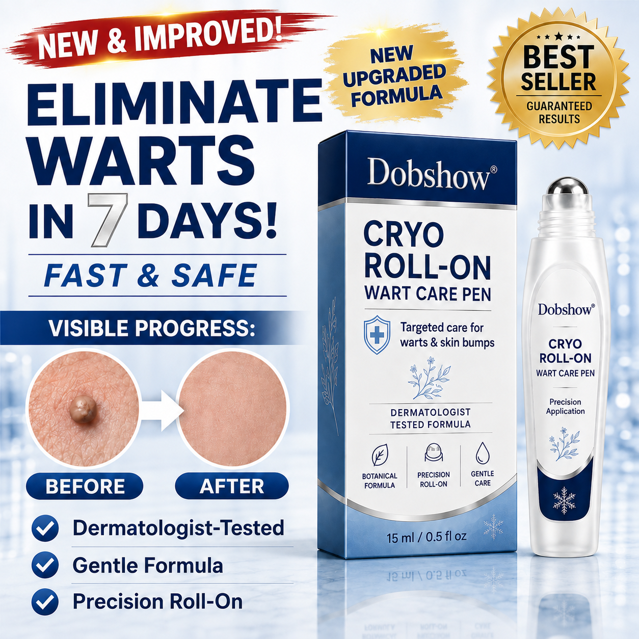 🏆𝐎𝐟𝐟𝐢𝐜𝐢𝐚𝐥 𝐔𝐒 𝐒𝐭𝐨𝐫𝐞 | 100K+ Sold🔥| 100K + Sold  | Dobshow® 7 -Day Wart & Blemish Remover