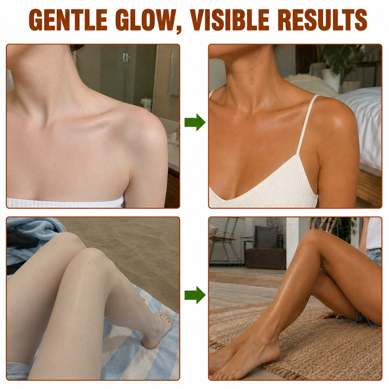 ✅ Ends the Fake Tan Problem | Dobshow® GLOW+ 2-in-1 Firming Tanner ⚡ Soft Glow Starts in 24 Hours — Natural Tan Builds in 3-5 Days