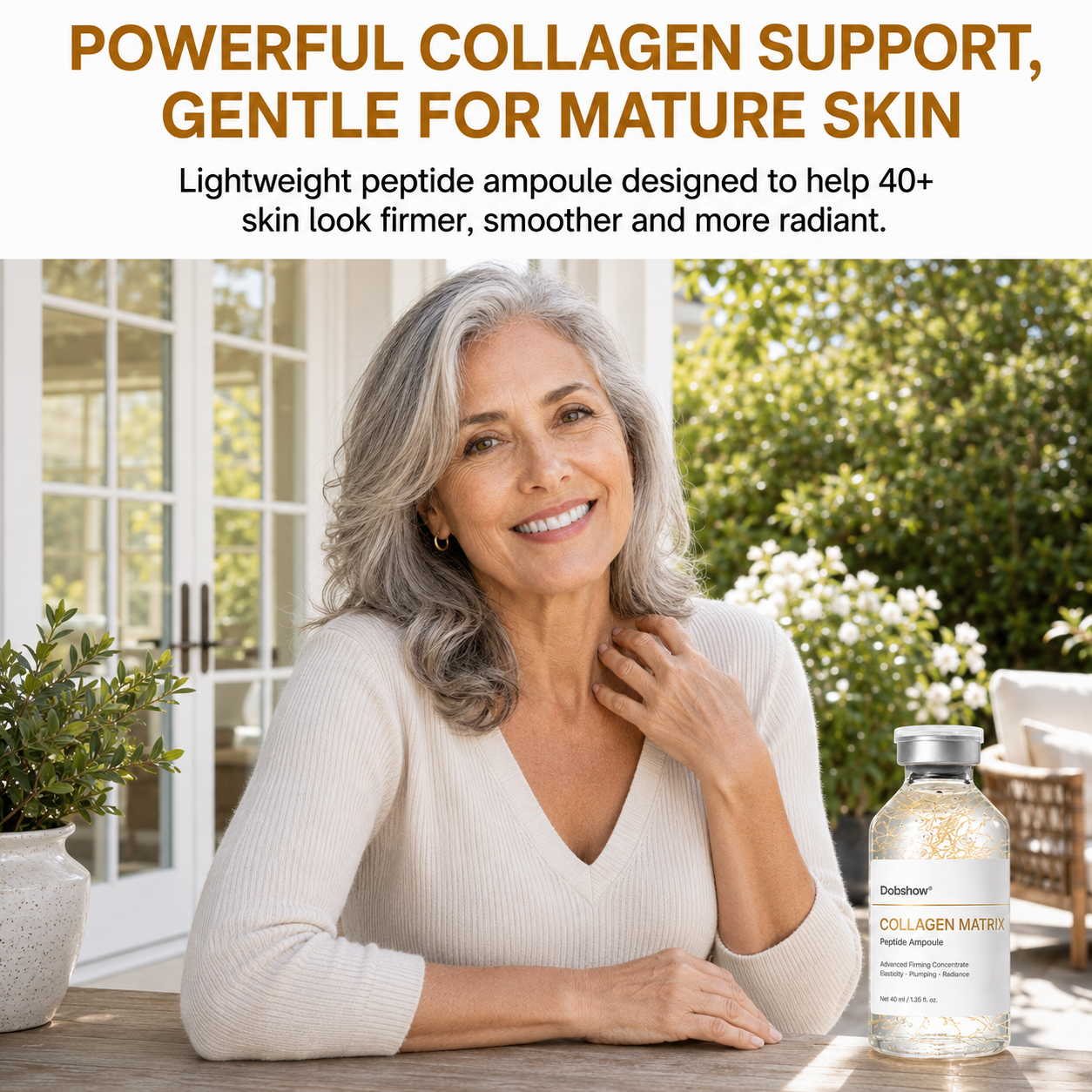 ✅ Target 40+ Aging Skin Concerns｜Dobshow® Collagen Matrix Peptide Ampoule - ⚡ Firmer, Plumper, Smoother-Looking Skin