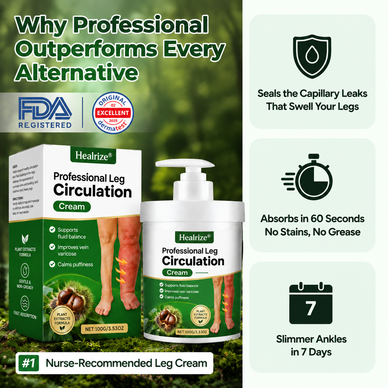 100K+ SOLD 🔥 Healrize® Professional Leg Circulation Cream