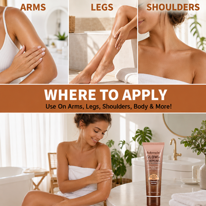 ✅ Ends the Fake Tan Problem | Dobshow® GLOW+ 2-in-1 Firming Tanner ⚡ Soft Glow Starts in 24 Hours — Natural Tan Builds in 3-5 Days