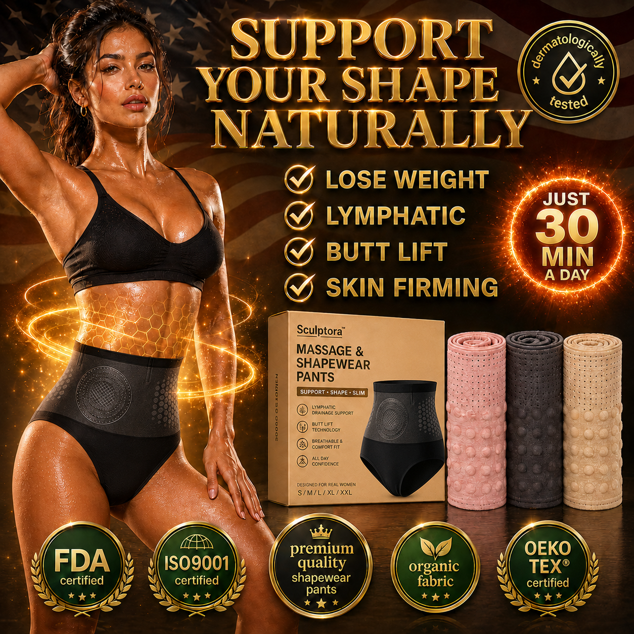 High Waist Fat Burning Shapewear Shorts | Tummy Control Butt Lifter
