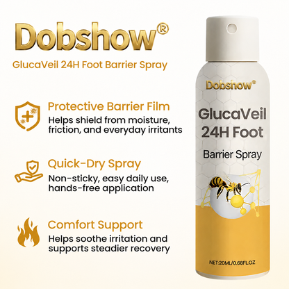 100K+ SOLD 🔥 Dobshow® GlucaVeil 24H Foot Barrier Spray