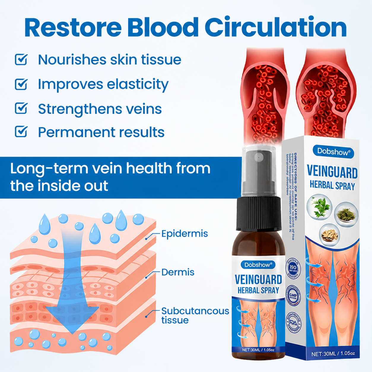 100K+ SOLD 🔥 VeinGuard Herbal Spray-✅ Clinically proven to eliminate varicose veins in just 30 days!