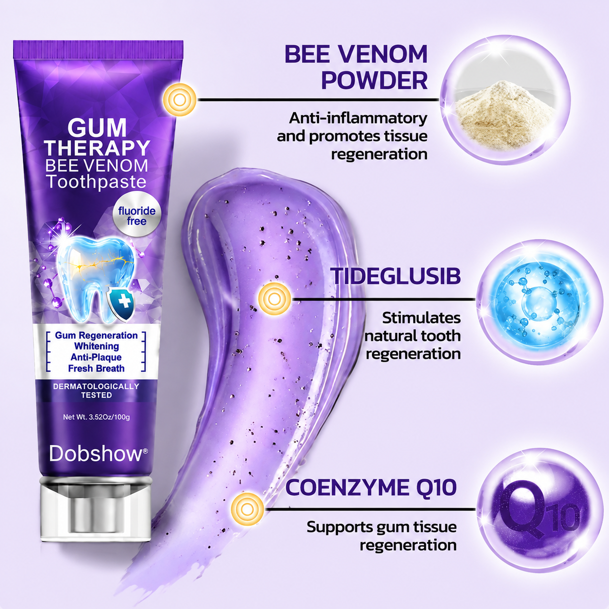 100K+ SOLD 🔥 Dobshow® VioCore Bee Venom Dental Treatment Toothpaste
